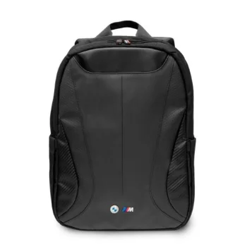 BMW Carbon&Leather Tricolor kuprinė 16" nešiojamam kompiuteriui, juoda