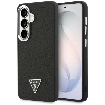 Guess Fixed Glitter Triangle MagSafe Case for Samsung Galaxy S26, Black