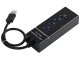 4 prievadų USB 3.0 šakotuvas, juodas