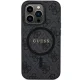 Guess 4G Collection Leather Metal Logo MagSafe dėklas iPhone 14 Pro Max, juodas