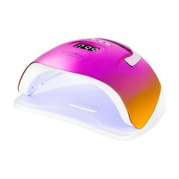 UV/LED nagų lempa Glow F2 RC 220W, rožinė/auksinė