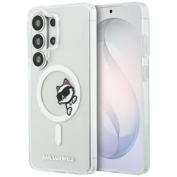 Karl Lagerfeld IML Peekaboo Choupette MagSafe dėklas Galaxy S26 Ultra, skaidrus