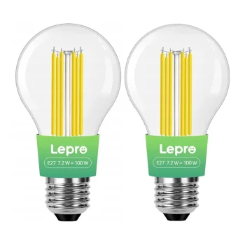 LED kaitrinė lemputė LEPRO 100094-WW-EU-2 E27, 7.2W (100W), 1521 lm, 2700K, 2 vnt.