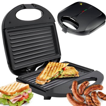 Sumuštinių keptuvė - grilis Panini ir tortilijoms, neprideganti, 750W