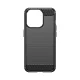 Dėklas iPhone 15 Pro su anglies pluošto raštu Carbon Case, juodas