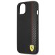 Ferrari dėklas iPhone 14 Plus telefonui On Track Stripe Carbon, juodas