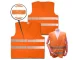 High Visibility Safety Vest XXL for Roadside Emergencies, Orange