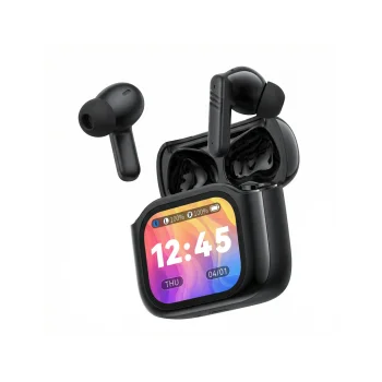Belaidės ausinės XO X50 TWS Bluetooth 6.0 su LCD, ANC ir ENC, juodos