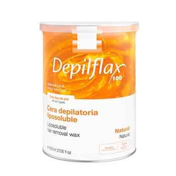 Natūralus depiliacinis vaškas skardinėje Depilflax 100, 800 ml