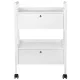 Giovanni 1019 Cosmetic Trolley Table, White