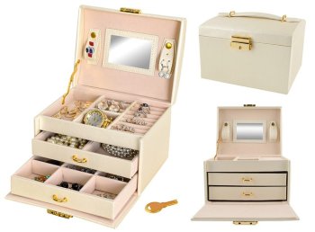 Beautylushh papuošalų dėžutė, smėlio spalvos