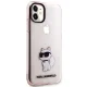 Karl Lagerfeld Ikonik Choupette dėklas iPhone 11 / XR, rožinis