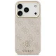 Guess dėklas iPhone 17 Pro telefonui 4G Strass Logo & Big Strap MagSafe, rožinis