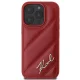 Karl Lagerfeld dėklas iPhone 16 Pro telefonui Quilted Signature, raudonas