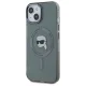 Karl Lagerfeld dėklas iPhone 15 telefonui, MagSafe IML Metal K. Head, juodas