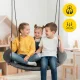 Kids Outdoor Nest Swing XXL 4FIZJO 120 cm, Grey