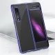 Dėklas Samsung Galaxy Fold su galvanizuotu rėmeliu, 0.3 mm, mėlynas