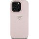 Guess Hot Stamp 4G Pattern Triangle Metal Logo iPhone 16 Pro Max Case - Pink