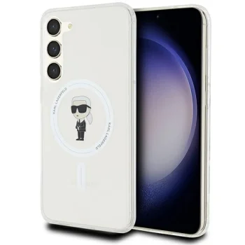 Karl Lagerfeld dėklas Samsung Galaxy S24+ telefonui IML Ikonik MagSafe, skaidrus