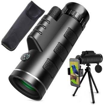 40x60 Monocular Telescope with Tripod and Phone Adapter