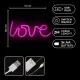 Forever Light LED neoninis šviestuvas LOVE, rožinis (USB ir baterijos)