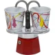 Bialetti Mini Express Kandinsky moka kavinuko rinkinys su 2 puodeliais