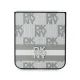 DKNY Checkered Pattern Printed Stripes dėklas telefonui Samsung Galaxy Z Flip 6, smėlio spalvos