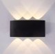 Lauko sieninis šviestuvas, dvikryptis LED, 6W, juodas