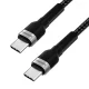 Wozinsky WNBCC2 USB-C į USB-C laidas, 65W PD, 2m, Juodas