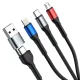3mk Hyper Cable N-SERIES 6in1 USB-C USB-A į USB-C Lightning Micro 1.2m 18W juodas