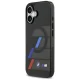 BMW M IML Metal Buttons Tricolor Lines MagSafe dėklas telefonui iPhone 17, juodas