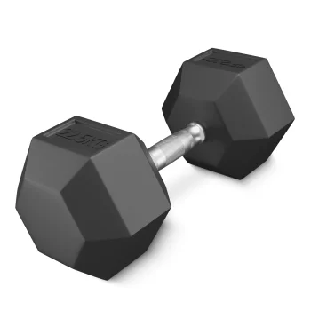 Plieninis šešiakampis svarmuo 4Fizjo HEX, 22.5 kg, juodas