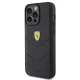 Ferrari Quilted Metal Logo dėklas iPhone 15 Pro Max, juodas
