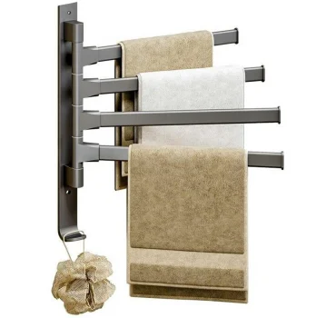 Towel Rail with 4 Swivel Arms DA261A, Grey