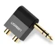 Ugreen Audio Jack Adapter 6.35mm Male To 2xrca Female Black (av147)