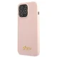 Guess Silicone Script dėklas, skirtas iPhone 13 Pro Max, šviesiai rožinis