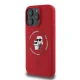 Karl Lagerfeld Karl & Choupette Heads Ring MagSafe dėklas iPhone 16 Pro Max, raudonas