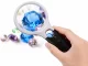 Handheld Reading and Jeweler Magnifier with LED Light 3x 75mm / 45x 22mm, Black/White