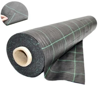 Black PP weed control fabric 100 g/m², 3.2 m wide, sold by metre