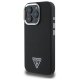 Guess Grained Triangle MagSafe dėklas iPhone 16 Pro Max telefonui, juodas