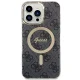 Guess dėklas iPhone 14 Pro Max telefonui 4G MagSafe, juodas