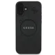 Guess iPhone 16 dėklas Saffiano Peony Classic Logo MagSafe, juodas