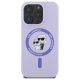Karl Lagerfeld Silicone Karl&Choupette Heads Ring MagSafe dėklas iPhone 16 Pro, violetinis