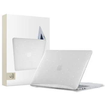 Tech-Protect SmartShell dėklas MacBook Air 13" M2/M3, permatomas su blizgučiais