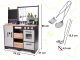 Case medinė žaislinė virtuvėlė vaikams LOFT su priedais, 96 cm