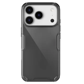 Nillkin Nature TPU Pro dėklas iPhone 17 Pro telefonui, permatomas juodas
