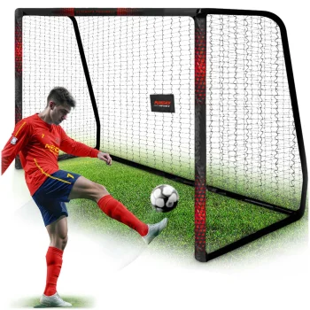 Neo-Sport futbolo vartai 300 x 200 x 120 cm NS-473, juodi/raudoni
