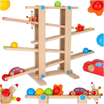 Medinis kamuoliukų ridenimo takelis Case Montessori XXL, 67759
