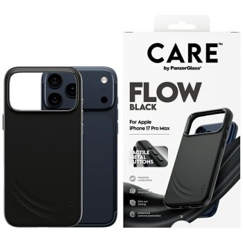 PanzerGlass iPhone 17 Pro Max Case CARE Feature FLOW MagSafe, Black