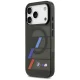 BMW M IML Metal Buttons Tricolor Lines MagSafe dėklas iPhone 17 Pro Max, juodas